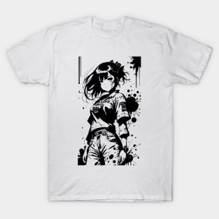 Kawaii Anime Girl Wearing Tshirt 05 T-Shirt